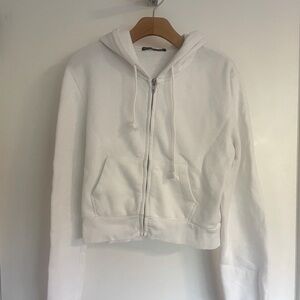 white cropped brandy melville hoodie no stains like new